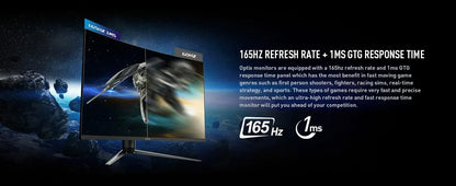 Msi mag artymis 242c 24’’ curved 1000r full hd 165hz 1ms - pc hardware