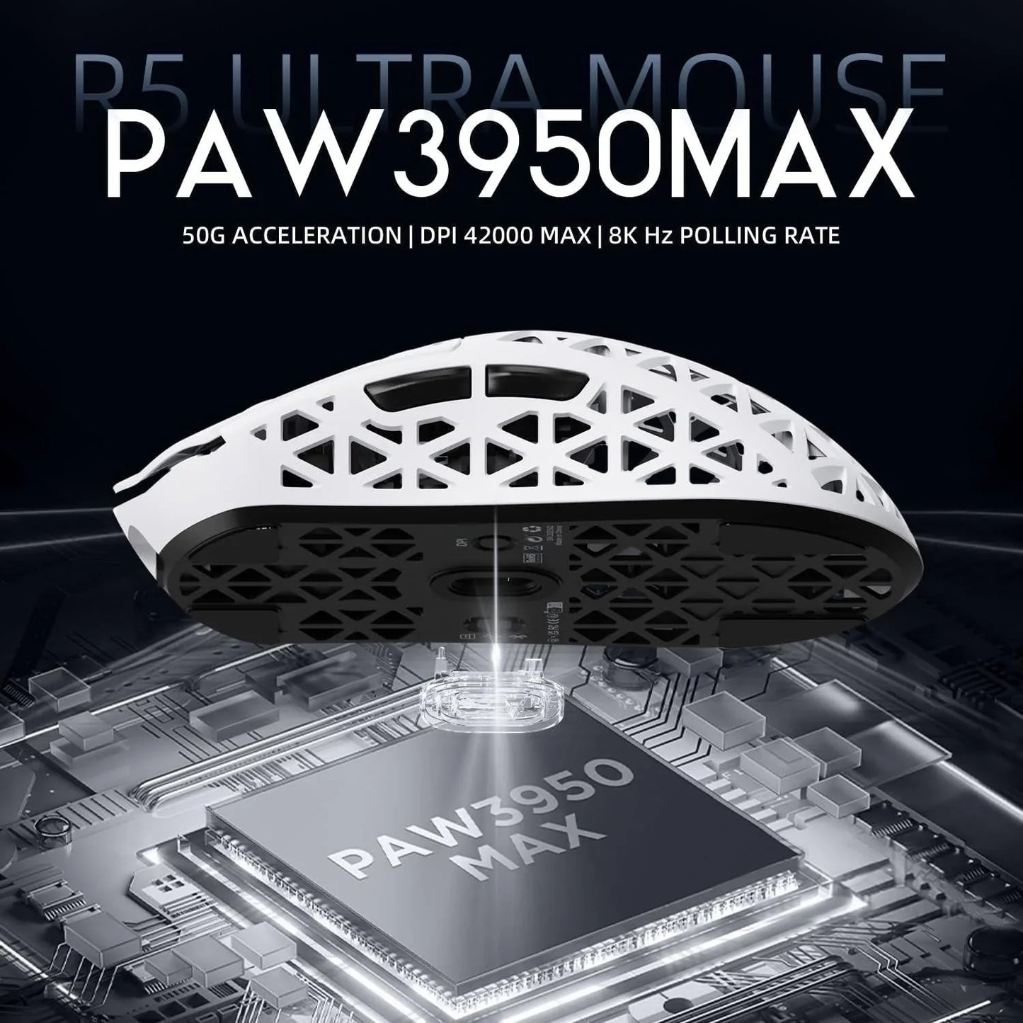 Attack shark r5ultra 8k carbon fiber wireless gaming mouse with 42000 dpi
