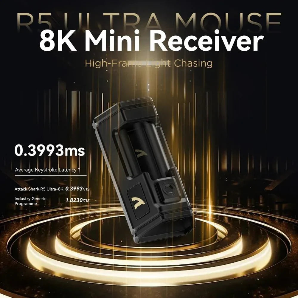 Attack shark r5ultra 8k carbon fiber wireless gaming mouse with 42000 dpi