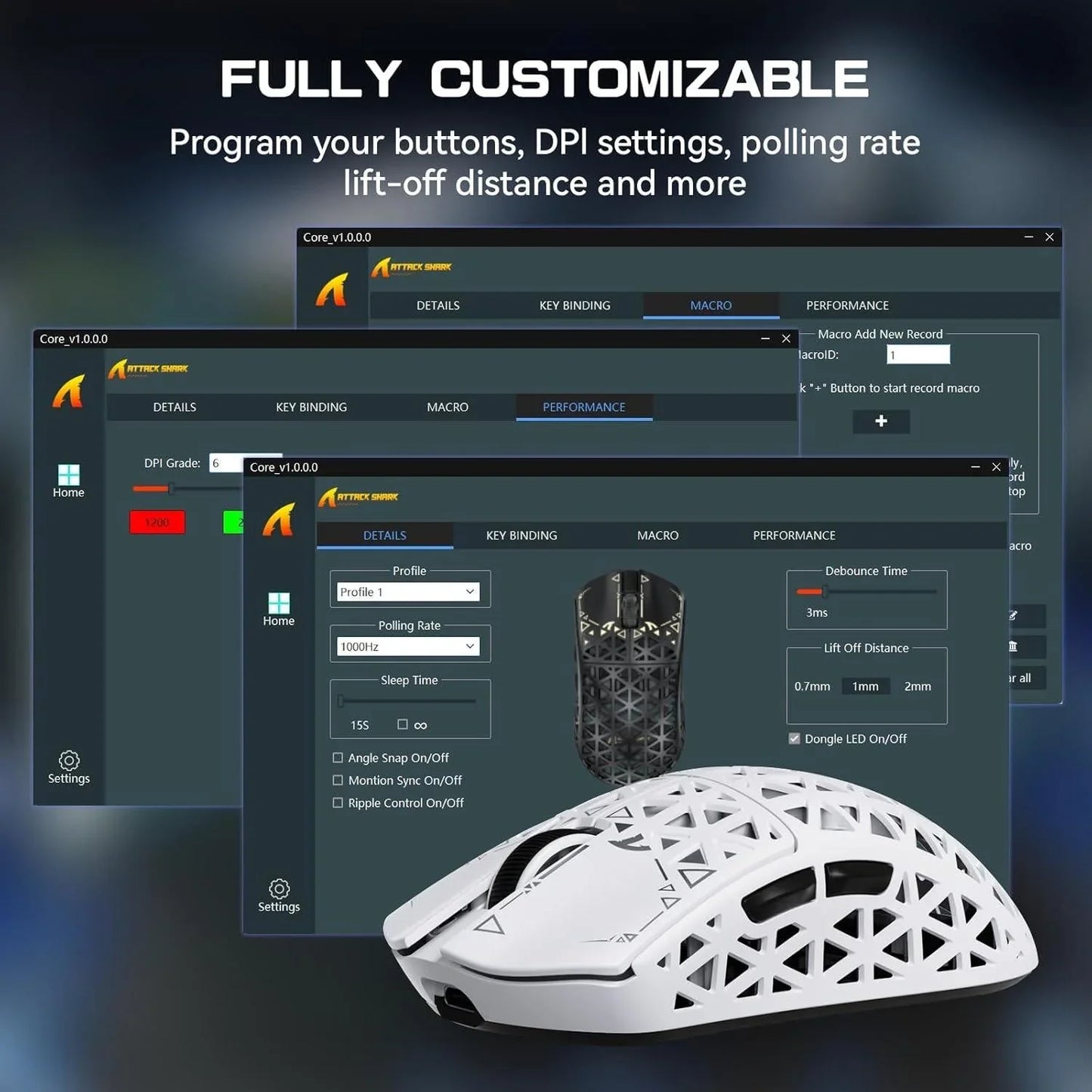 Attack shark r5ultra 8k carbon fiber wireless gaming mouse with 42000 dpi