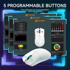 Attack shark x11 lightweight wireless gaming mouse with rgb charging