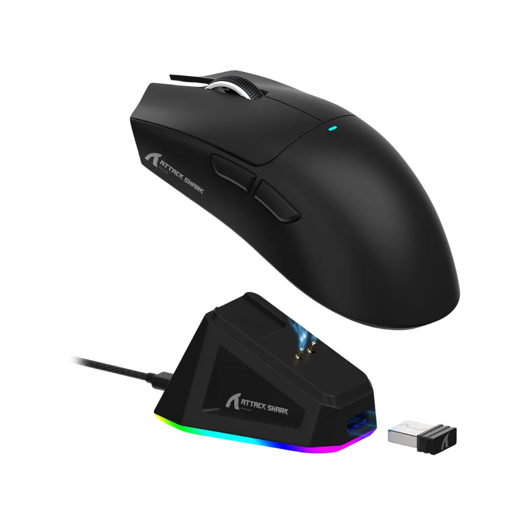 Attack shark x11 lightweight wireless gaming mouse with rgb charging