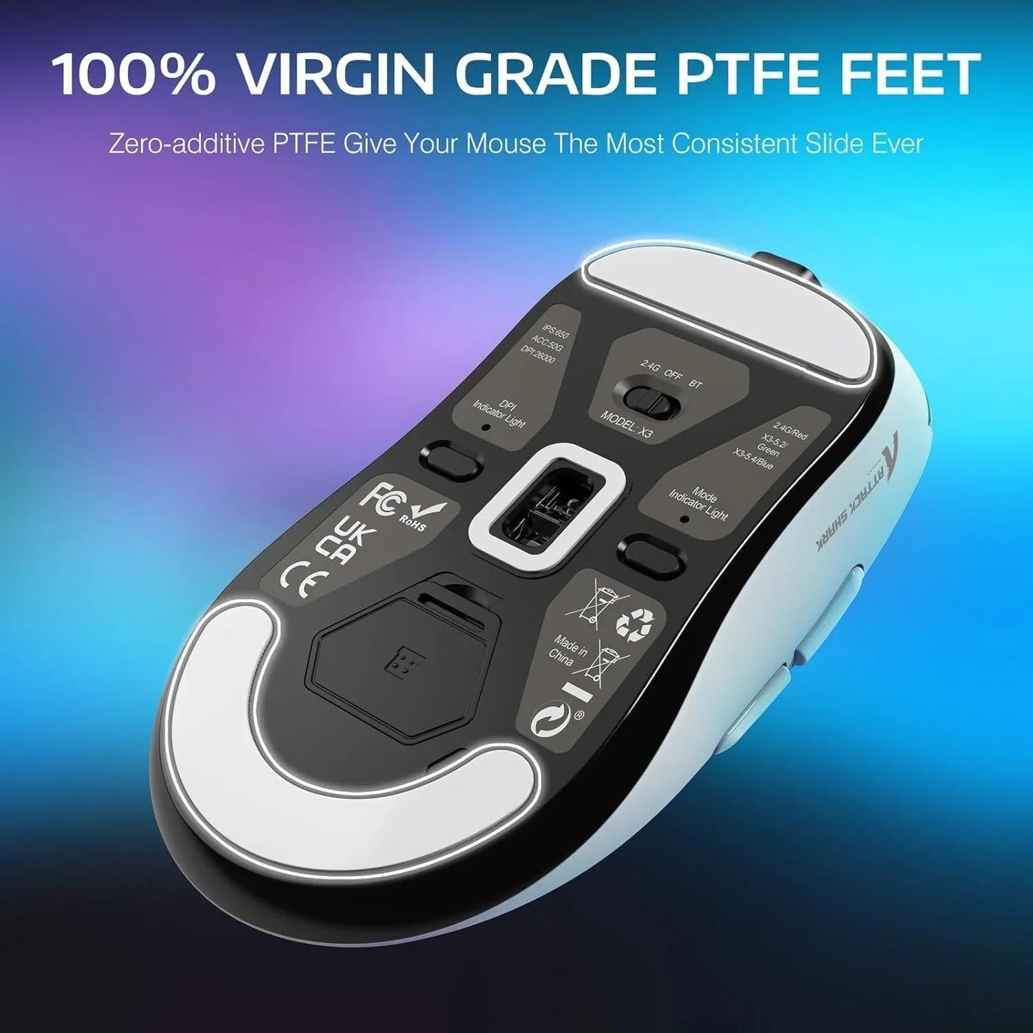 Attack shark x3pro 4k/8k lightweight wireless gaming mouse