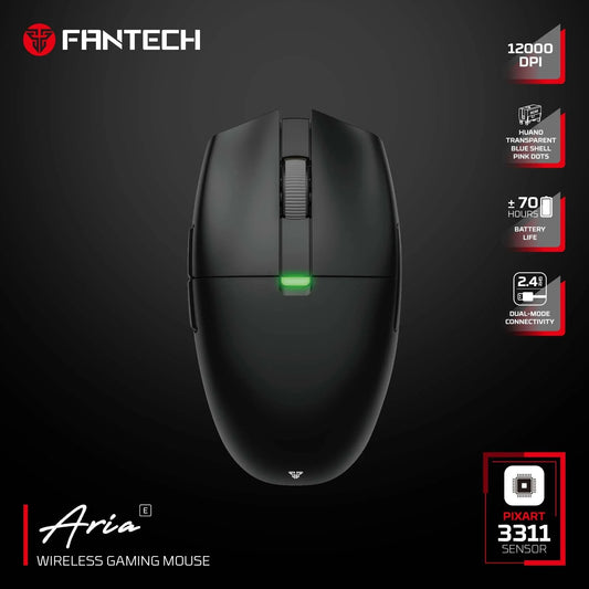 Fantech aria xd7e wireless gaming mouse - black mouse pads