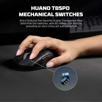 Fantech aria xd7e wireless gaming mouse - white mouse pads