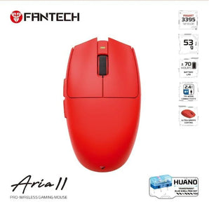 Fantech aria xd7v2 wireless gaming mouse 53g ultra-lightweight huano switches,