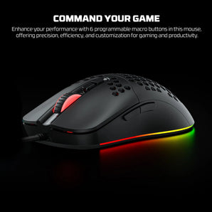 Fantech hero x18 gaming mouse rgb white mice & trackballs