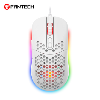 Fantech hero x18 gaming mouse rgb white mice & trackballs
