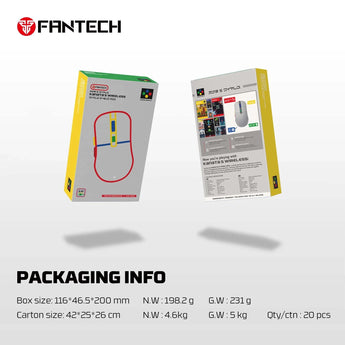 Fantech kanata s wg9s super maxfit wireless gaming mouse - dual mode connection