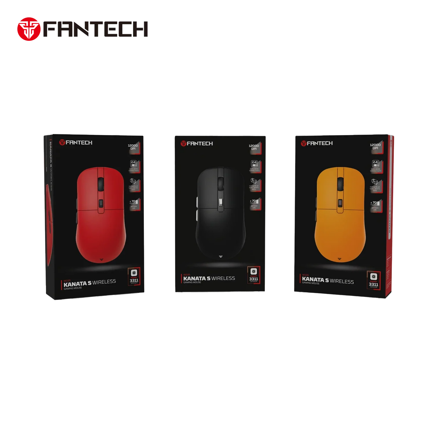 Fantech kanata s wg9s wireless gaming mouse - black mice & trackballs