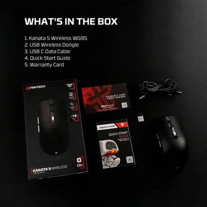Fantech kanata s wg9s wireless gaming mouse - black mice & trackballs