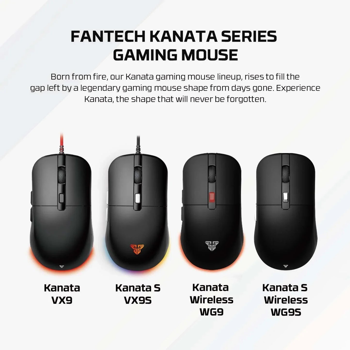 Fantech kanata s wg9s wireless gaming mouse - black mice & trackballs