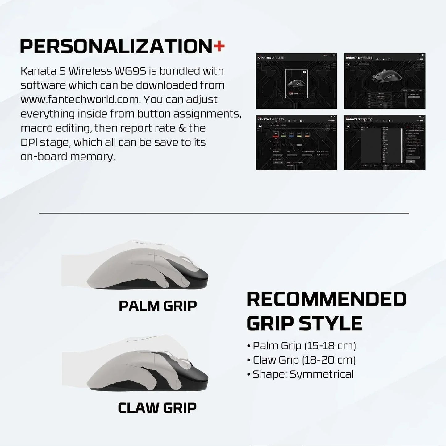 Fantech kanata s wg9s wireless gaming mouse - red mice & trackballs