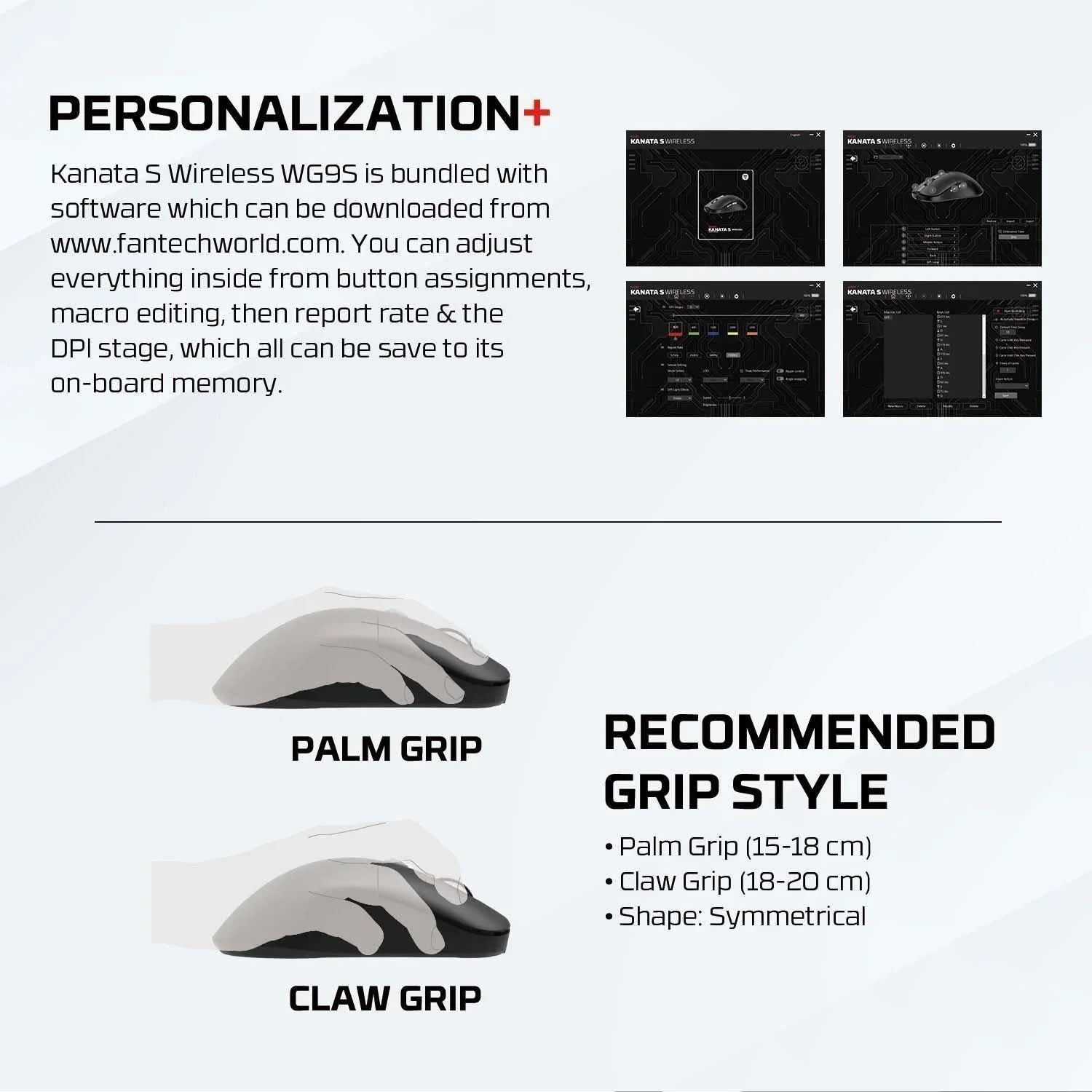 Fantech kanata s wg9s wireless gaming mouse - red mice & trackballs