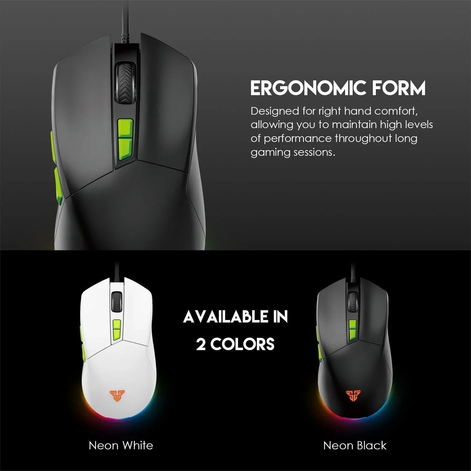 Fantech phantom ii vx6 neon macro gaming mouse