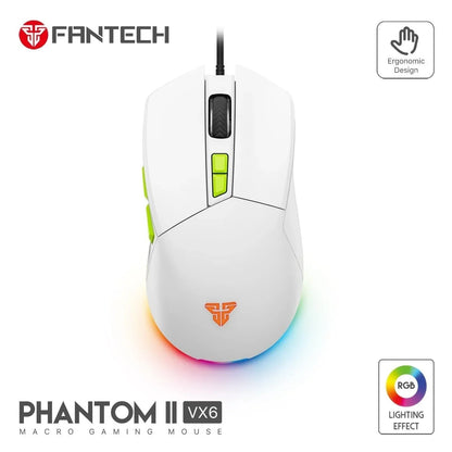Fantech phantom ii vx6 neon macro gaming mouse