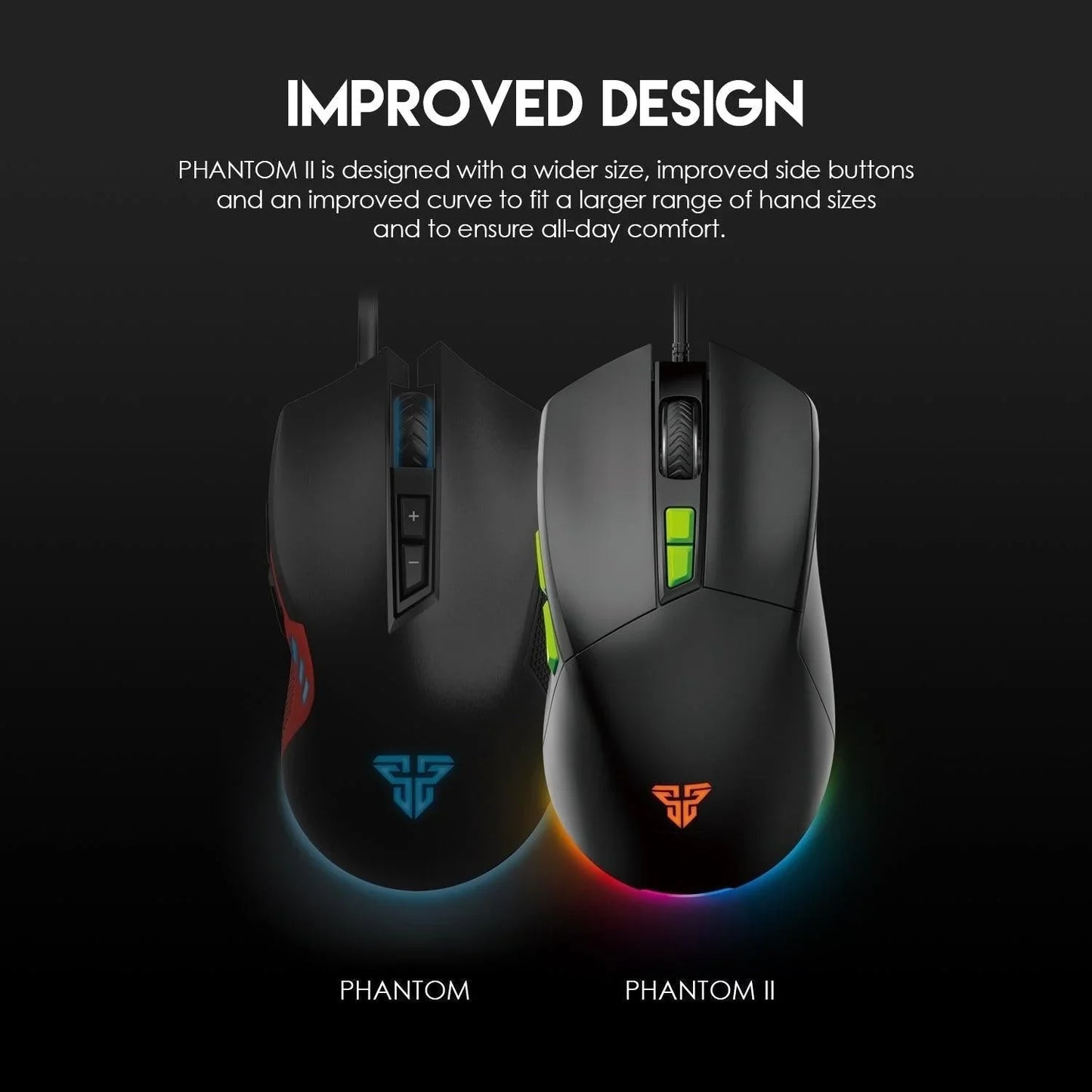 Fantech phantom ii vx6 neon macro gaming mouse