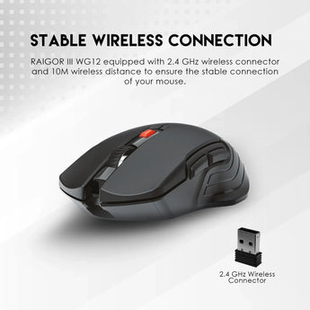 Fantech raigor iii wg12 gaming mouse with 2.4ghz wireless connection