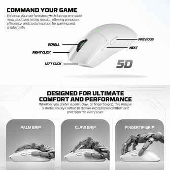 Fantech tantoe wg13e wireless mouse three-mode switching and magnetic