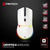 Fantech wg7v2 crypto ii wireless gaming mouse white mice & trackballs