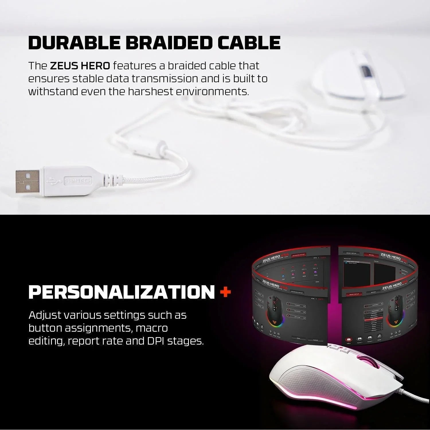 Fantech zeus x5a gaming mouse 8000 dpi mice & trackballs