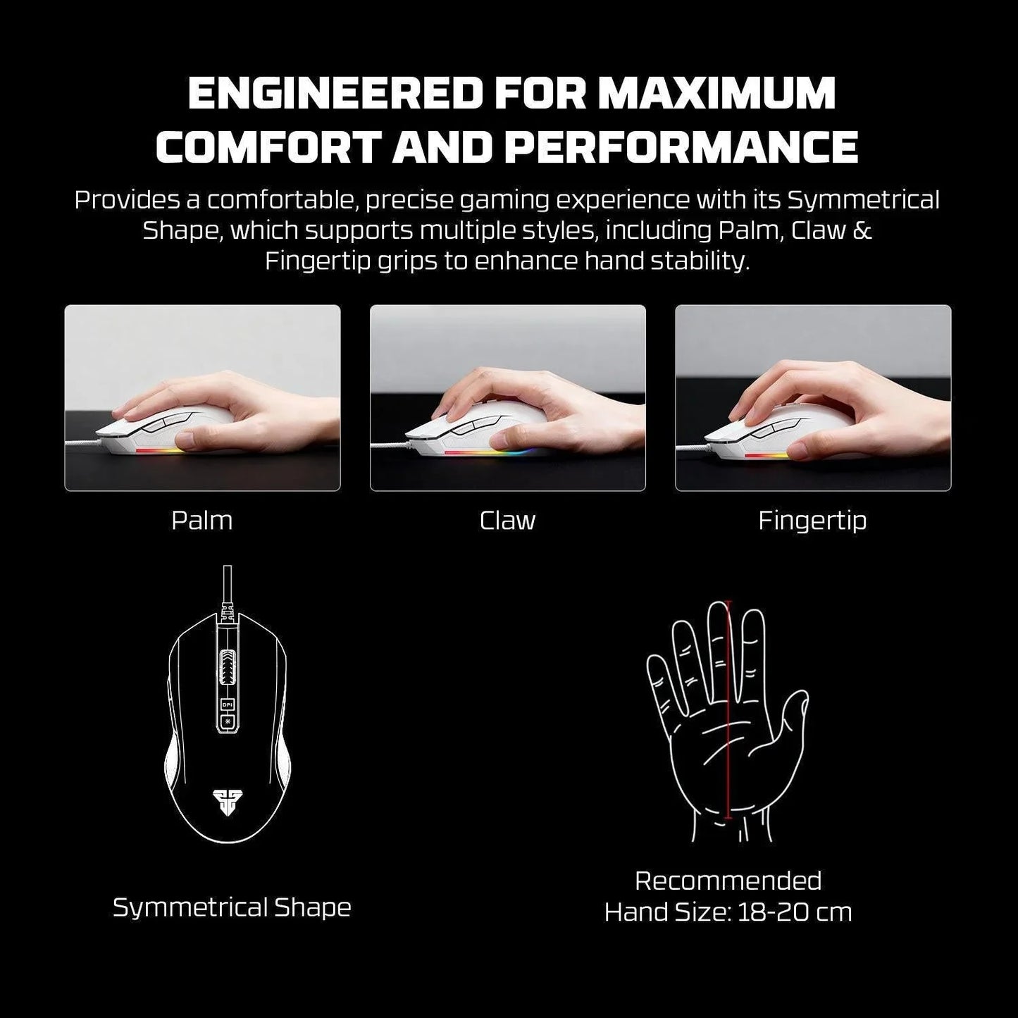 Fantech zeus x5a gaming mouse 8000 dpi mice & trackballs