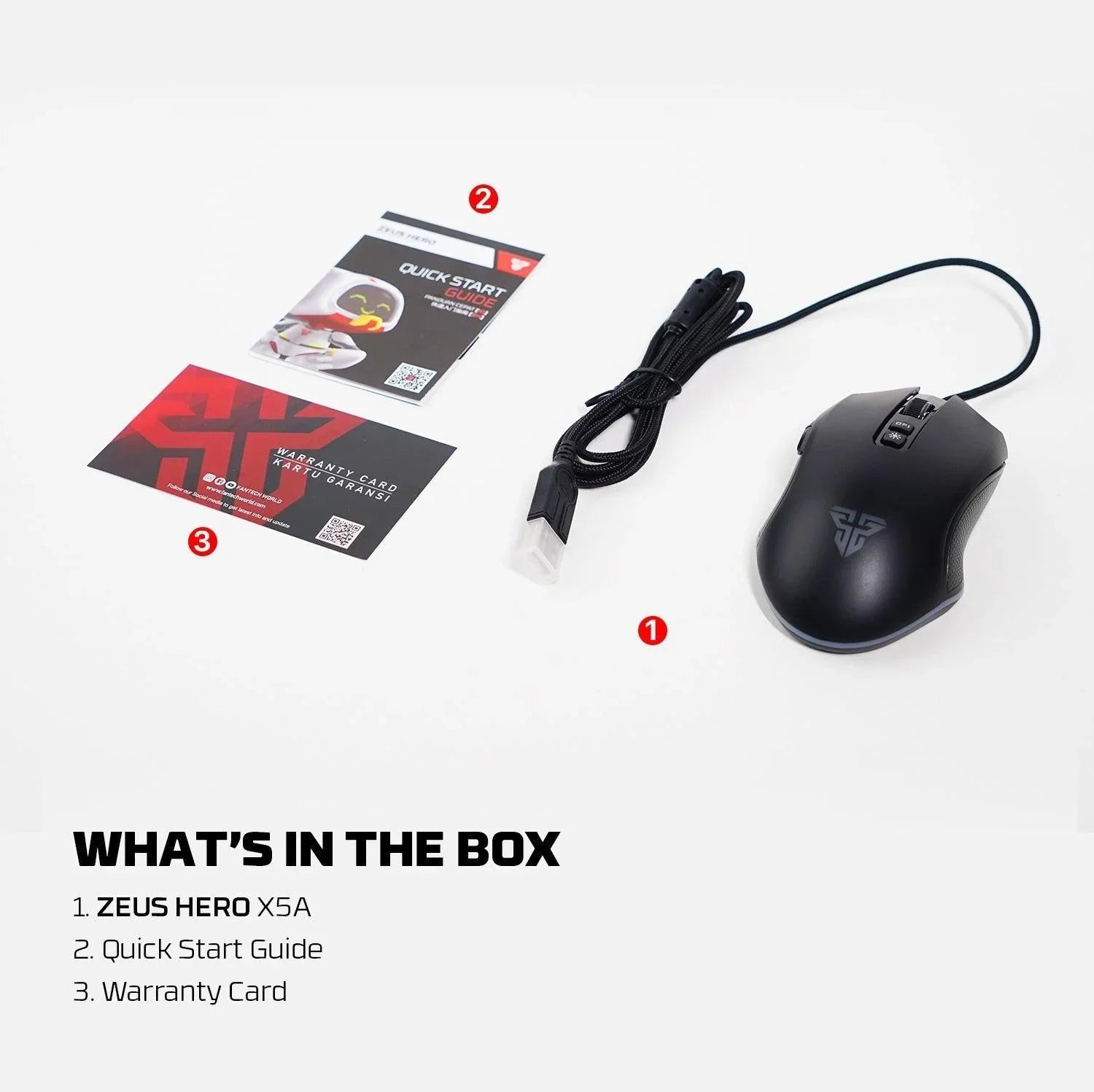 Fantech zeus x5a gaming mouse 8000 dpi mice & trackballs