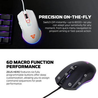 Fantech zeus x5a gaming mouse 8000 dpi mice & trackballs