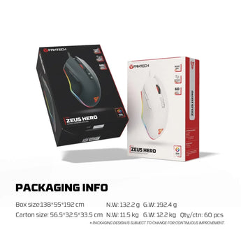 Fantech zeus x5a gaming mouse 8000 dpi mice & trackballs