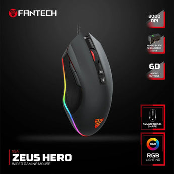 Fantech zeus x5a gaming mouse 8000 dpi mice & trackballs