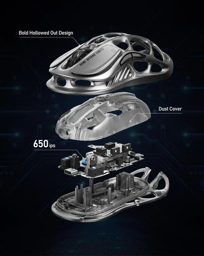 Gravastar mercury m1 pro wireless gaming mouse – 26,000 dpi paw3395dm sensor