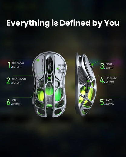 Gravastar mercury m1 pro wireless gaming mouse – 26,000 dpi paw3395dm sensor