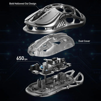 Gravastar mercury m2 wireless gaming mouse with 26,000 dpi paw3395dm sensor