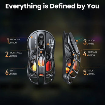 Gravastar mercury m2 wireless gaming mouse with 26,000 dpi paw3395dm sensor