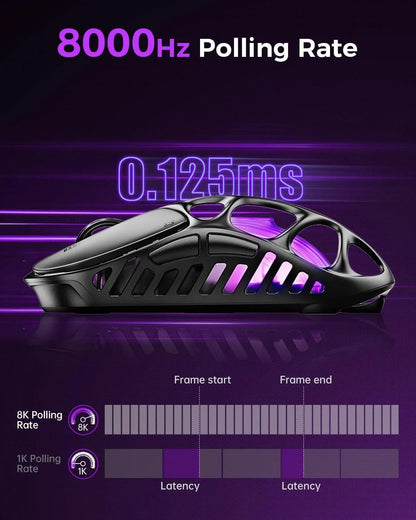 Gravastar mercury x pro wireless gaming mouse come with 8k dongle – 32,000 dpi