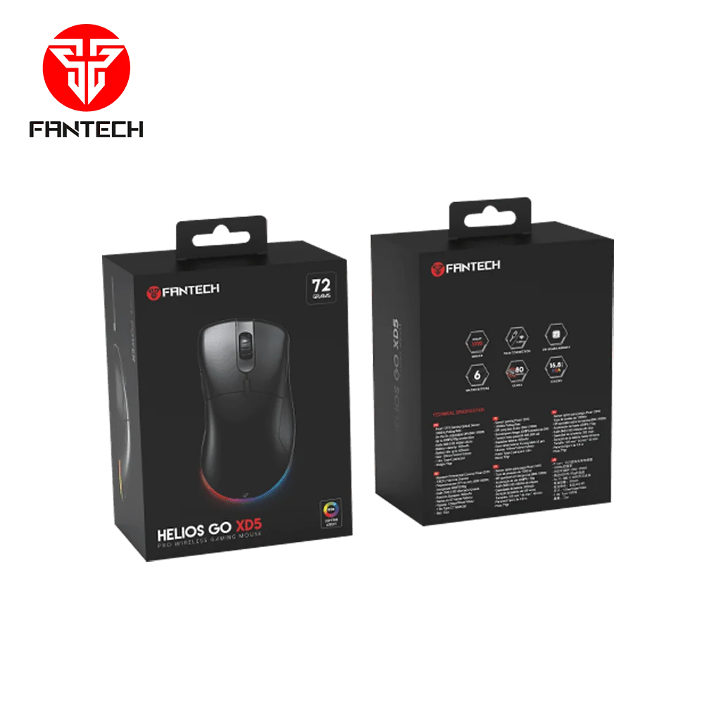 Helios xd5 ergonomic gaming mouse wireless