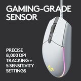 Logitech g102 light sync gaming mouse with customizable rgb lighting 6 mice &