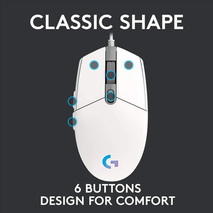 Logitech g102 light sync gaming mouse with customizable rgb lighting 6 mice &
