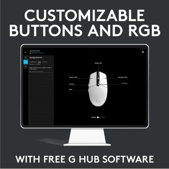 Logitech g102 light sync gaming mouse with customizable rgb lighting 6 mice &