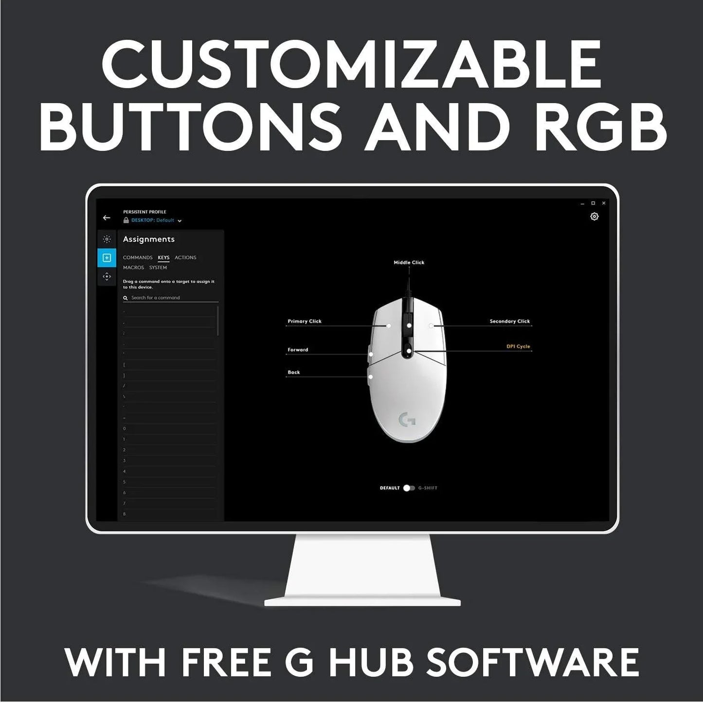 Logitech g102 light sync gaming mouse with customizable rgb lighting 6 mice &