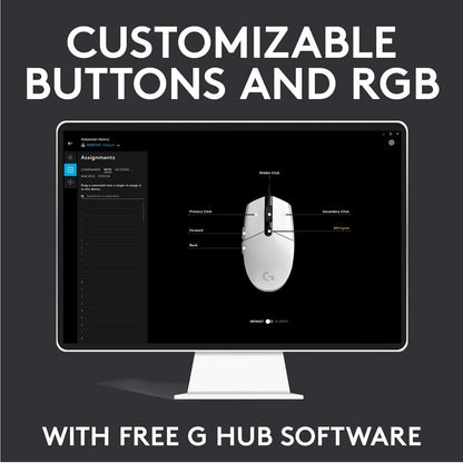 Logitech g102 light sync gaming mouse with customizable rgb lighting 6 mice &