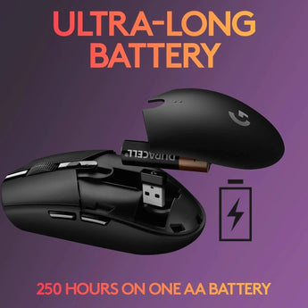 Logitech g304 lightspeed wireless gaming mouse hero sensor 12,000 dpi, mice &