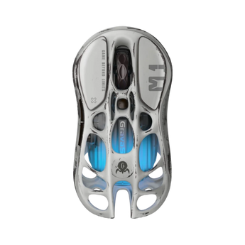 Mercury m1 pro gaming mouse - battle-worn silver mist