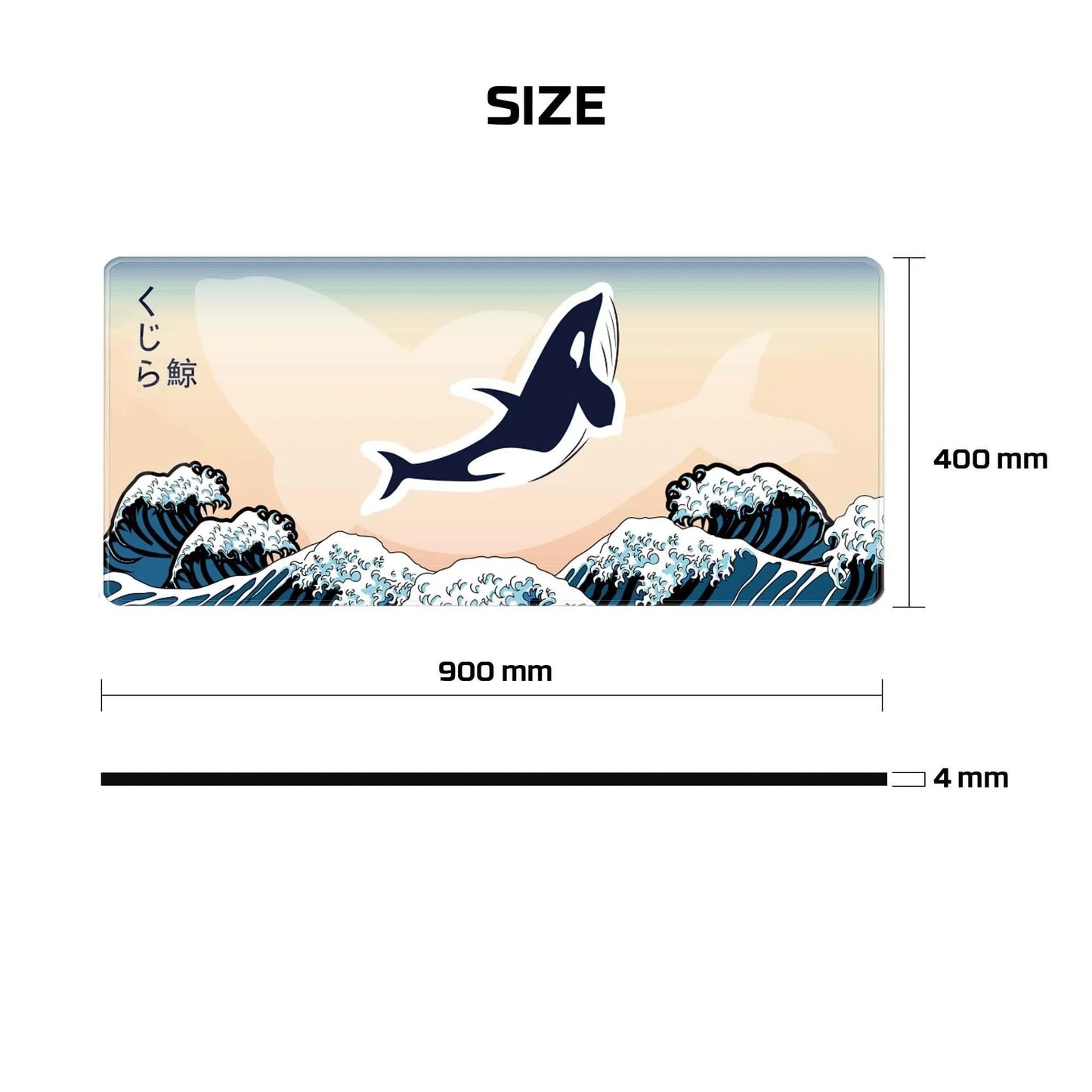 Fantech ato mp905 mousepad - kujira nami (beige) mouse pads