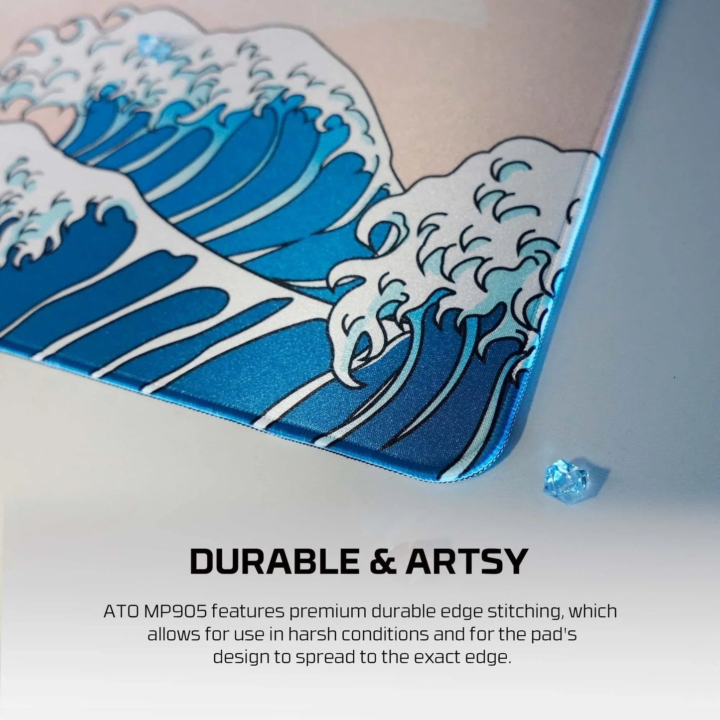 Fantech ato mp905 mousepad - kujira nami (beige) mouse pads