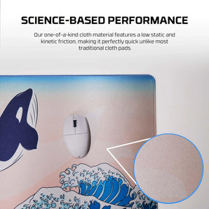 Fantech ato mp905 mousepad - kujira nami (beige) mouse pads