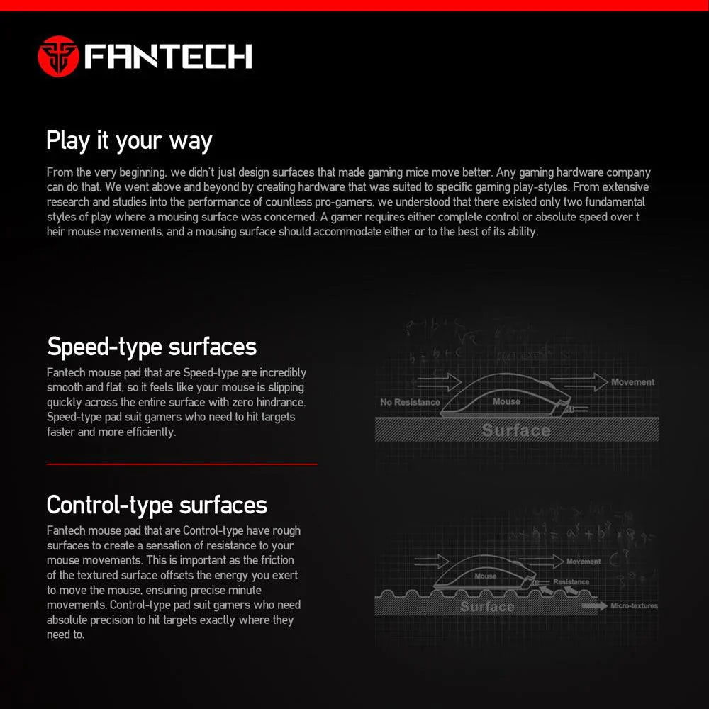 Fantech sven mp44 gaming mouse pad control edition