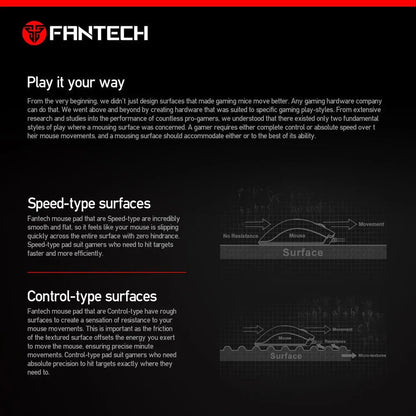 Fantech sven mp44 gaming mouse pad control edition