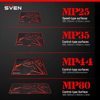 Fantech sven mp44 gaming mouse pad control edition