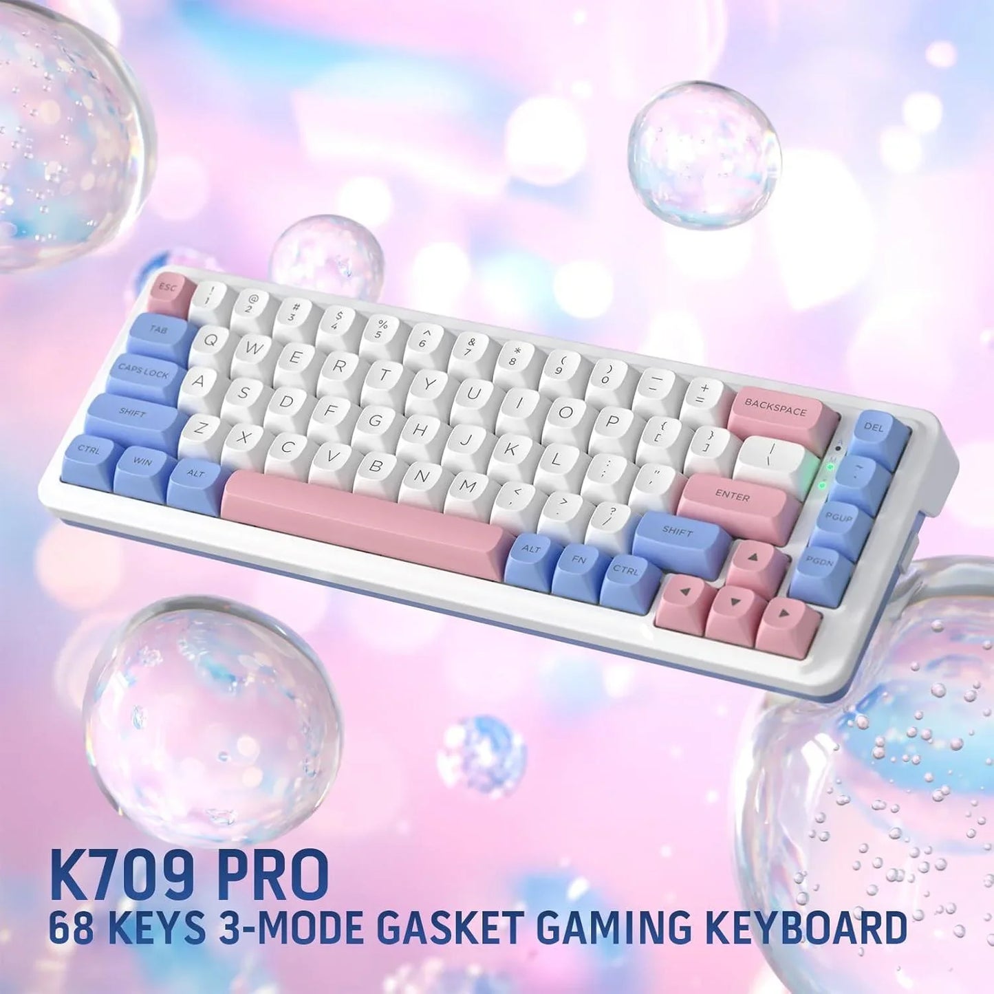 Redragon k709 pro 65% wireless gasket rgb gaming keyboard 68 keys hot-swap